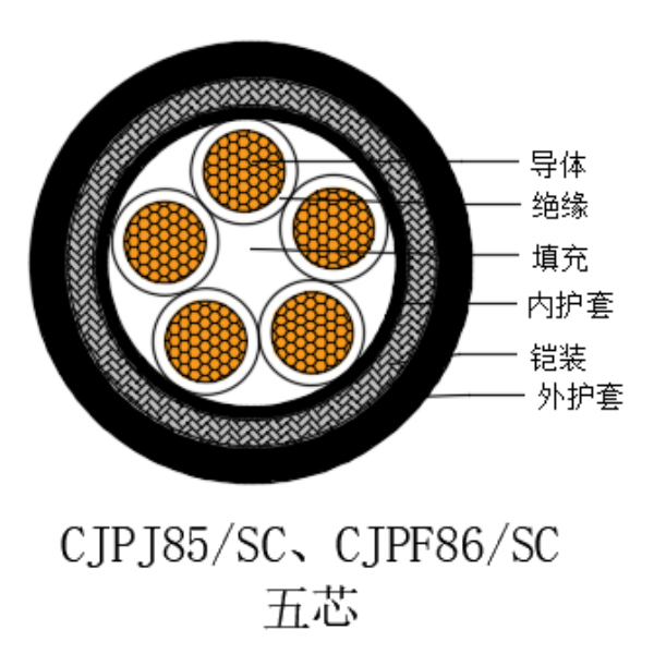 铜芯交联聚乙烯绝缘低烟无卤船用控制电缆-CKJPJ85/SC-150/250V、CKJPF86/SC-150/250V